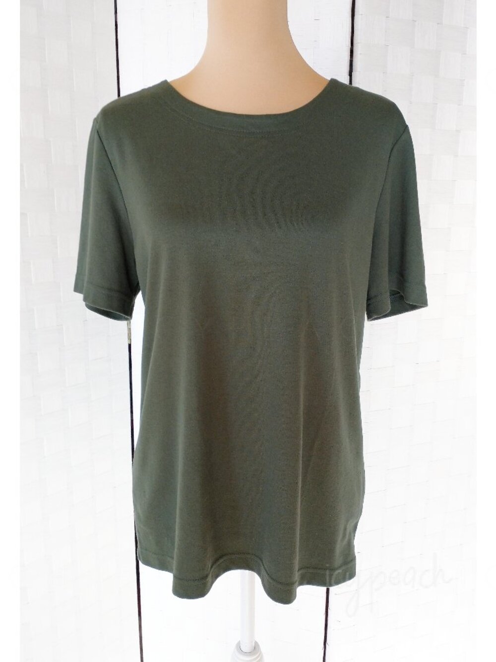 Weekenders T-Shirt Small Olive Green Vintage Preppy Coastal Grandma Lagenlook